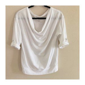 New York & Company Corner Sleeve Cowl Neck Shirt